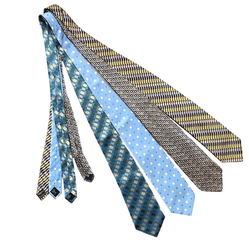 Valentino, Picone, Geoffrey Beene, F.R. Tripler & Co Tie Lot of 4 Men's, Crafts